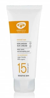 Įdegį skatinantis apsauginis losjonas nuo saulės SPF15 Žalias PEOPLE, 100 ml