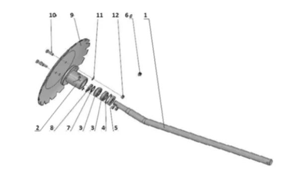 Ašis ženklintuvo KPL 3078/65-04-000