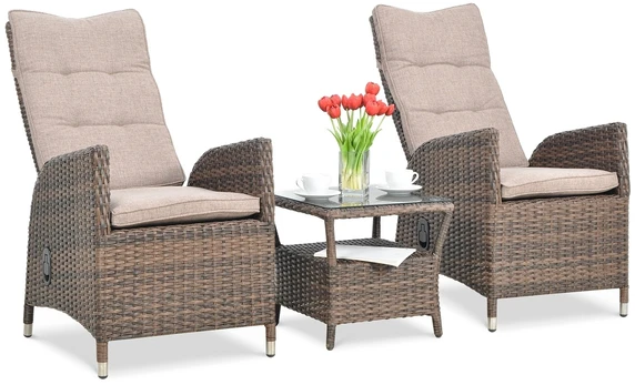 Lauko baldų komplektas MALTA DUO, Brown