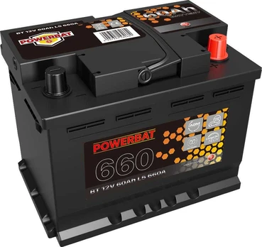 Akumuliatorius AGM automobilinis START-STOP POWERBAT L2 12 V 60 Ah