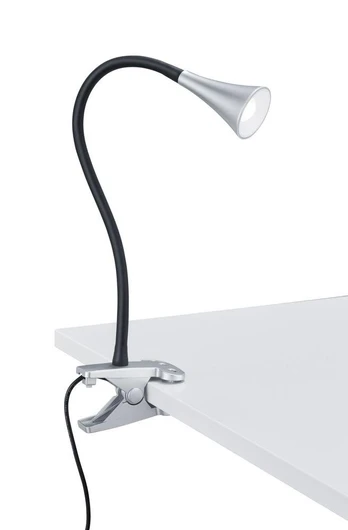 TRIO-Lighting Viper LED table lamp clip grey gaismeklis