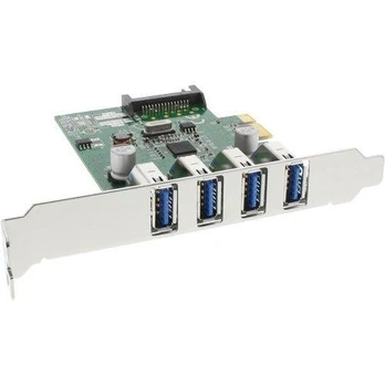 Kontroler InLine PCIe 2.0 x1 - 4x USB 3.0 (76661C)