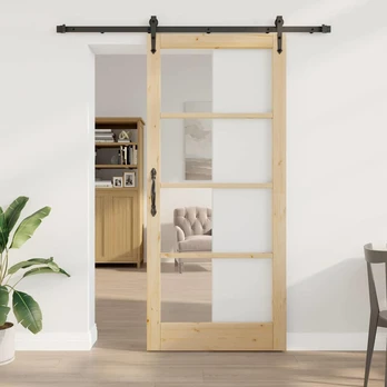 Slankios Durys Ruda 93 x 211 cm Medis ir metalas