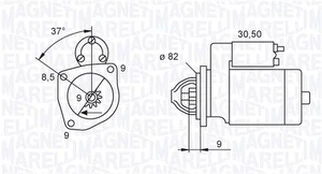 Starteris MAGNETI MARELLI 063721045010