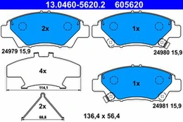ATE 13.0460-5620.2 Brake pad set kaina
