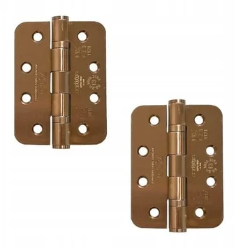 Durų vyris pintas 102x76x3mm užapvalintas bronzos satino varinis 2vnt