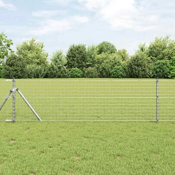 Tvorelių stulpai 12 pcs Sidabro 60 cm Cinkuotas plienas