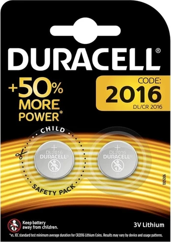 Duracell Elementai Duracell, CR2016, 3 V, 2 vnt.