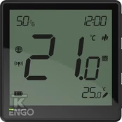 Engo Controls termostats ZigBee terostat, Lition battery, juodas