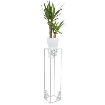 Modernus gėlių stovas, baltas, 80 cm