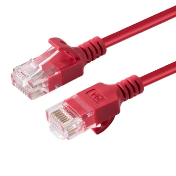 MicroConnect U/UTP CAT6A Slim 0,5M raudona