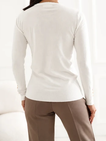 Italy Moda Sweter-IR-SW-RR1183.17-ecru