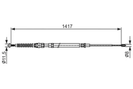 Trosas, stovėjimo stabdys BOSCH 1987482583