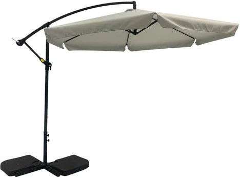 Parasol sodo su podstawą 3 m pilkas PATIO