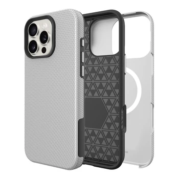 Dėklas Perfectionists Triangle Mag Case Apple iPhone 16 Pro Max sidabrinis