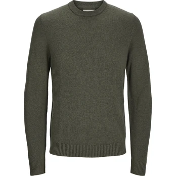 Megztinis vyrams, Chaki, Lambs wool knit crew neck