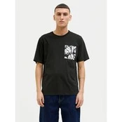 Jack & Jones Marškinėliai Split 12272995 Juoda Regular Fit