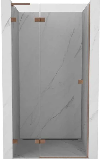 Dušo durys Mexen Lunar L, kairė, 80 cm, transparent/brushed copper