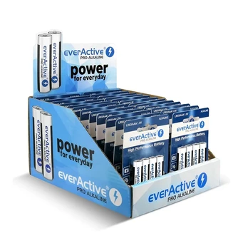 PRO ALKALINE BATTERIES LR03/AAA DISPLAY 96 PCS
