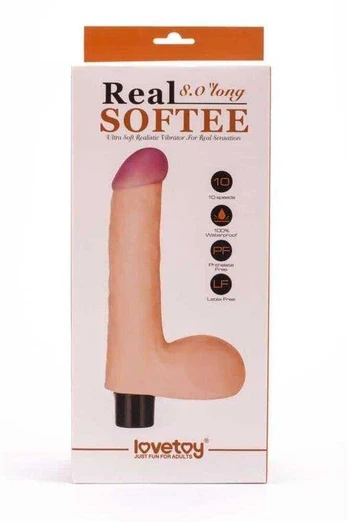 LOVETOY Reel Softee Vibrator with balls Flesh 8,0"