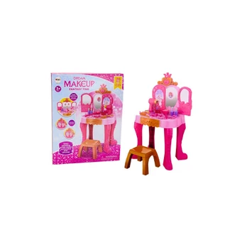 Lean Toys Children's Dressing Table With Gesture Sensor Accessories, Rožinė