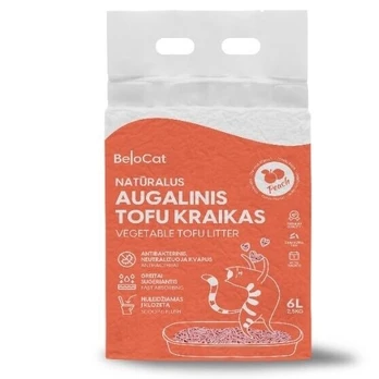 Tofu kraikas katėms persikų kvapo, 6 l