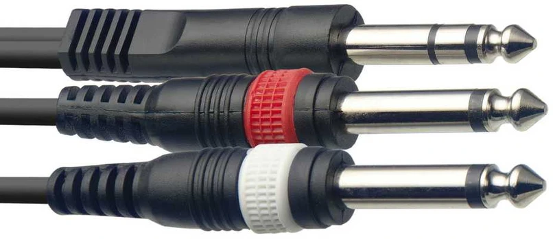 Stagg Kabelis 2x JACK/m - Jack stereo 1m