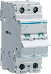 „Hager“ modulinis jungiklis 63A 2P (SBN263)