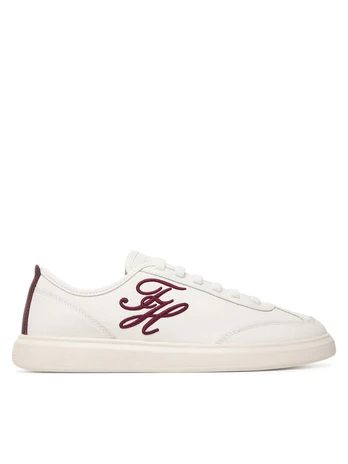 Laisvalaikio batai Tommy Hilfiger Th Icon Court Script Premium FW0FW09604 Kreminė