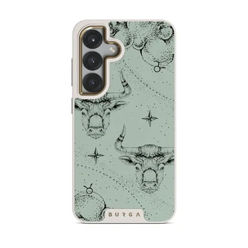 Taurus - Samsung Galaxy S25 Case, Elite Light (Magnetic) / Gold / Turquoise