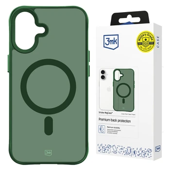 Dėklas 3mk Smoke MagCase for iPhone 16 - Žalias-Translucent