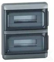 Plexo cabinet 24 modules surface mounting IP65 IK07 with PE+N terminal blocks