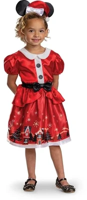 Pelytės Minės (Minnie Mouse) kalėdinis kostiumas mergaitėms
