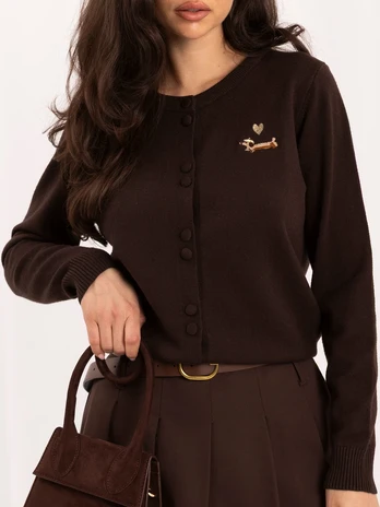 Italy Moda Sweter-IR-SW-57888.84-ciemny ruda