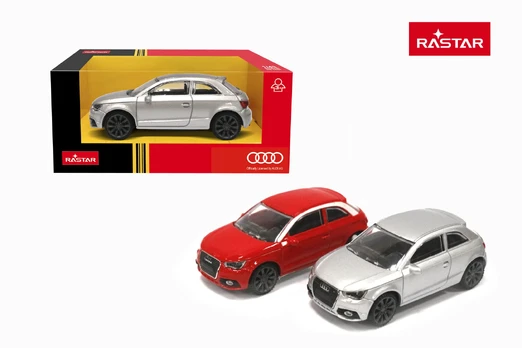 Metal Car 1:43 Audi A1 Silver RASTAR