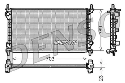 Radiatorius, variklio aušinimas DENSO DRM10108