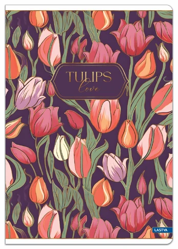 Sąsiuvinis(platus) A5 48lap. 80g TULIPS lang.