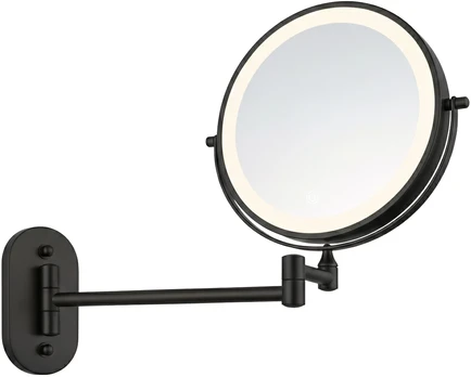 Kosmetinis veidrodis su LED Glow, Juodas