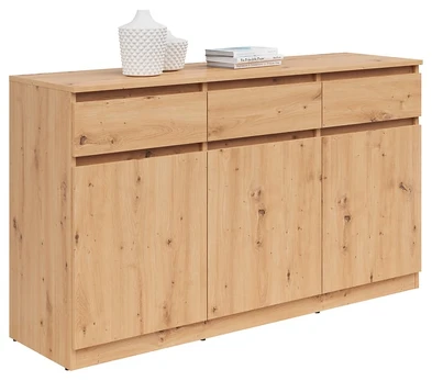 Komoda Saturn, artisan oak, 135 cm x 42 cm x 81 cm