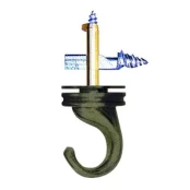 Kabliukas Cobra, 6x66 mm, ruda kaina