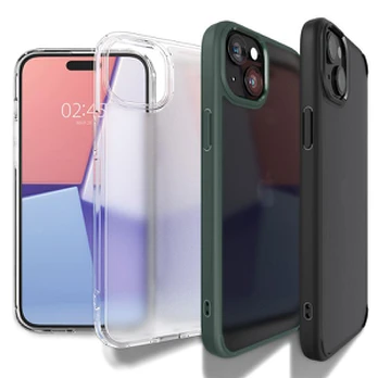 Apsauginis dėklas Spigen Ultra Hybrid, Raudonas crystal - iPhone 15 Plus
