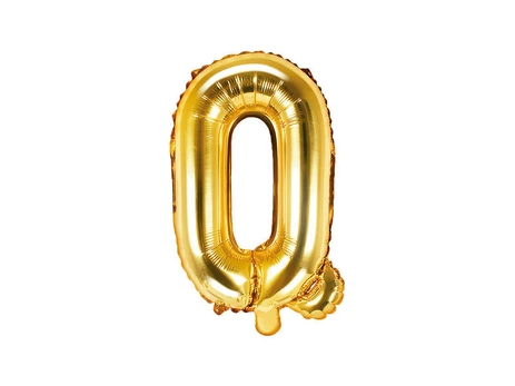 Folinis balionas Raidė "Q" 35 cm, auksinis