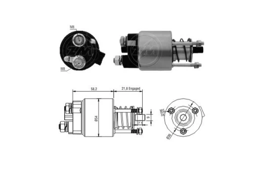 Solenoidinis jungiklis, starteris ERA ZM397