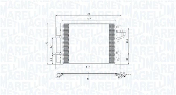 Kondensatorius, oro kondicionierius MAGNETI MARELLI 350203802000