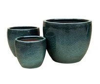 Vazonas Domoletti GG.0932.029, keramika/molis, Ø 29 cm, žalias kaina