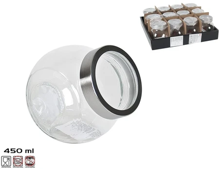 Stiklinis laikymo indas 450 ml, 10x7,5x10,5 cm, KITCHEN&GO