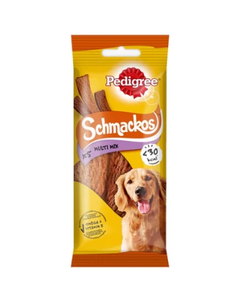 Pedigree Schmackos Multi Mix suaugusiems šunims su mėsa, 30x36 g