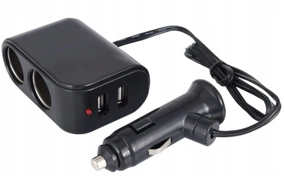 Dvigubas automobilio įtampos adapteris su 2x Usb 3.1a