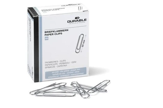 Durable Patvarus Briefklammern 50mm verzinkt 100 Stück