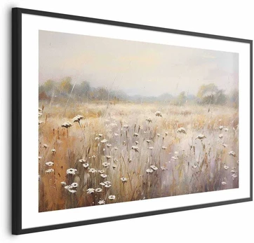 Artgeist Plakatas - Impressionist meadow – field landscape in a pastel colour palette
